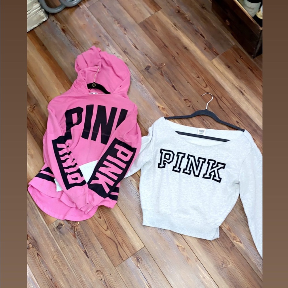 Two pink sweatshirts!